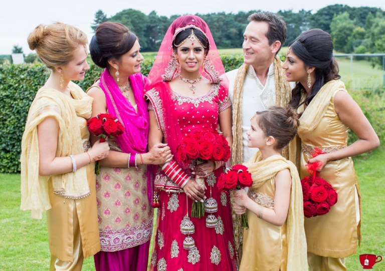 Sikh family wedding portrait