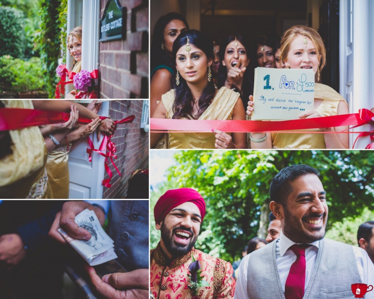 Groom arrives at brides house
