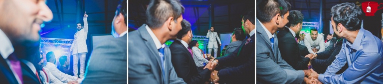Groom dancing at Sikh wedding